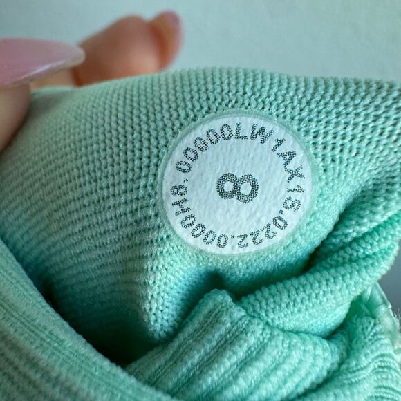 Lululemon Wild Mint Green Ebb to Street Ribbed Racerback Tank Top Size 8 Medium - Picture 6 of 6